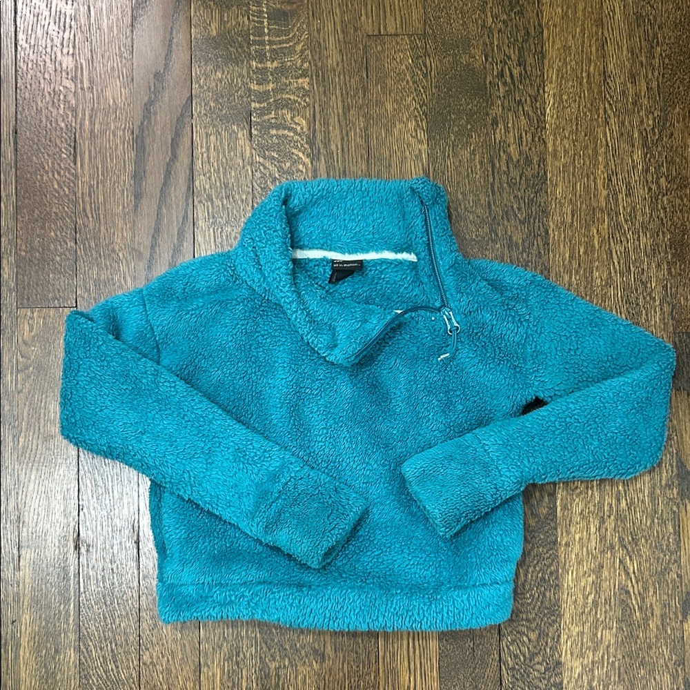 All in Motion Girls Teal Fleece Pullover